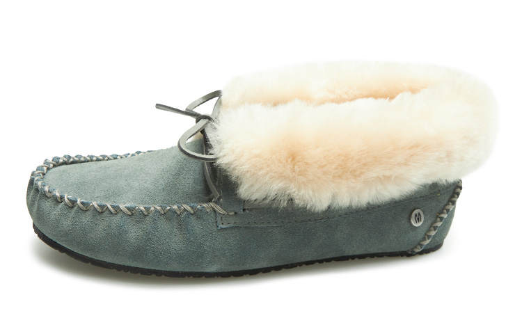 MINNETONKA Cow Suede Thermal Ankle Length Snow Boots Women's Olive Green