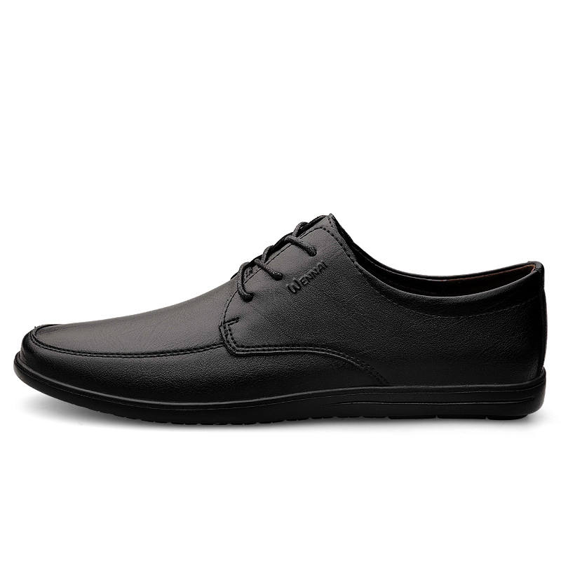 WENNAI Cow Split Leather Dress Shoes Men's Black