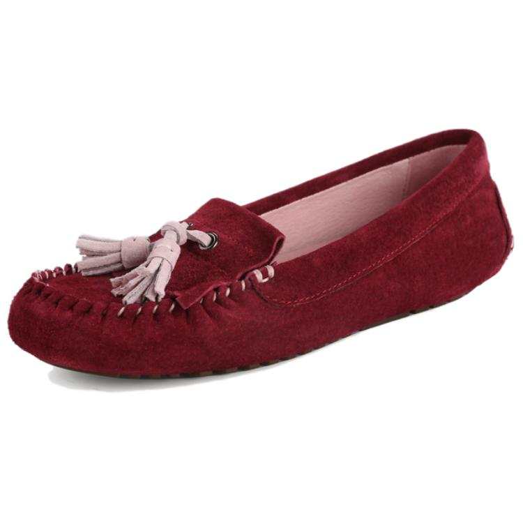 OZZEG Gommino Loafers Women's Maroon/Light Chestnut/Chic Gray/Pitch Black
