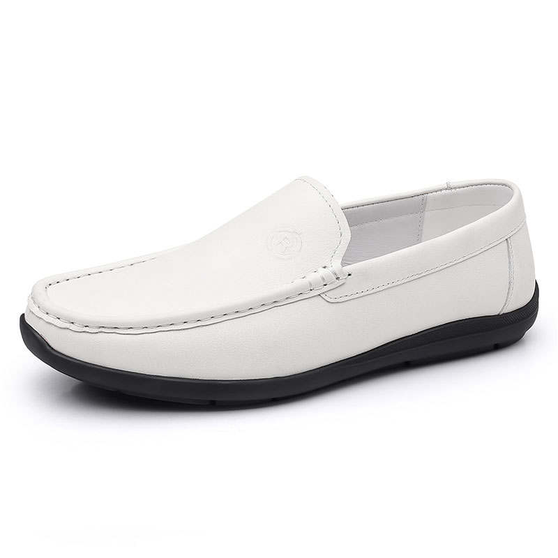 KAQIAODI Casual Leather Shoes Men's Low Top Black
