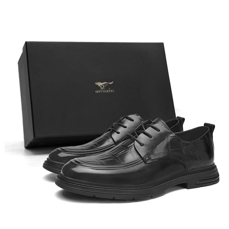 SEPTWOLVES Dress Shoes Men's Low Top Black