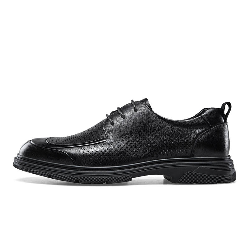 KANGNAI Dress Shoes Men's Low Top Black/Brown