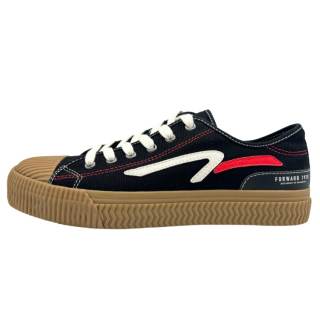 QIANJIN Classic Retro Low top Skateboard Shoes Men's Black
