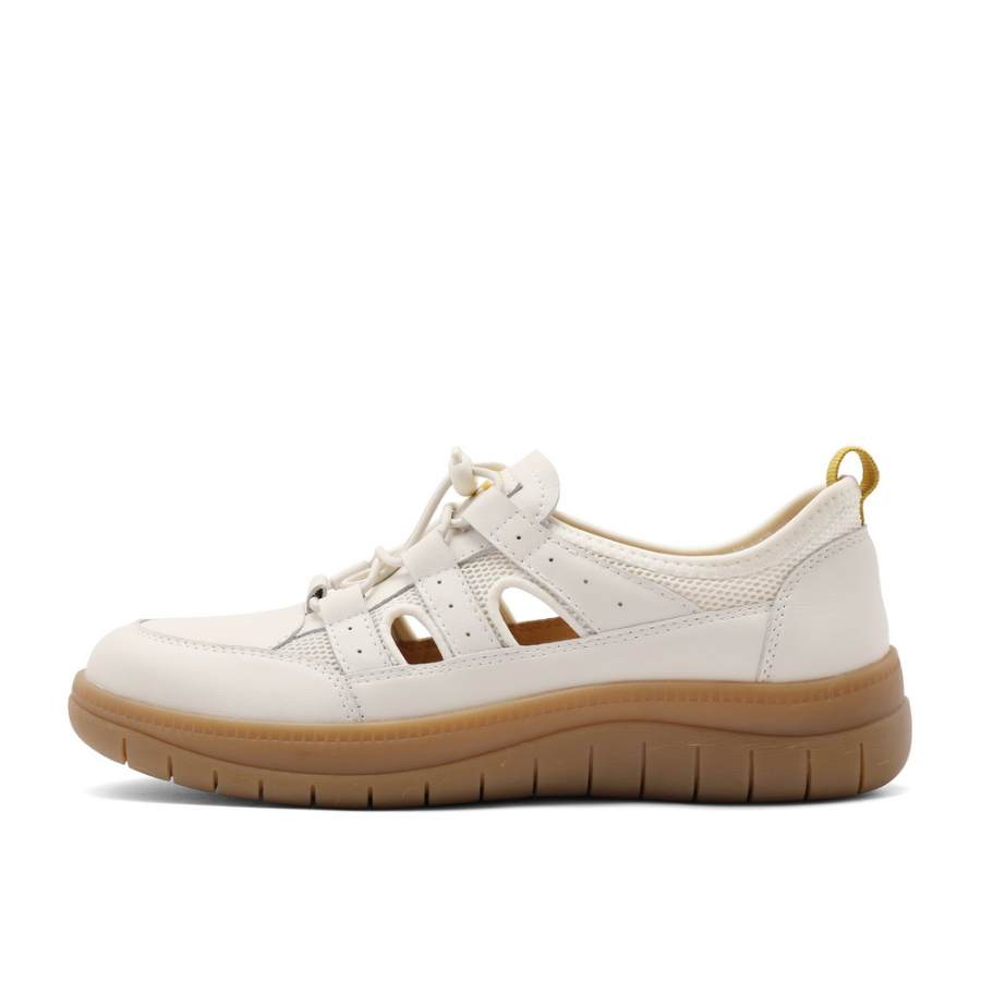 BELLE Leather Low top Casual Shoes Women's Ecru