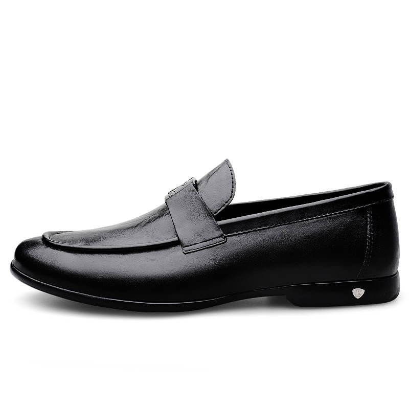CKVUSAMG Top Grain Cow Leather Dress Shoes Men's Black