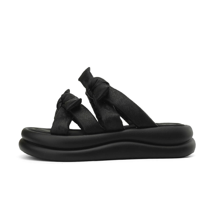 DAPHNE DAPHNE Slide Slippers Women's Black/Beige/Silver