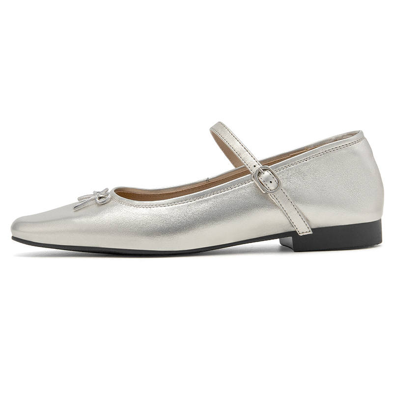 Beau Today Top Grain Cow Leather Chunky Heel Mary Jane Shoes Women's