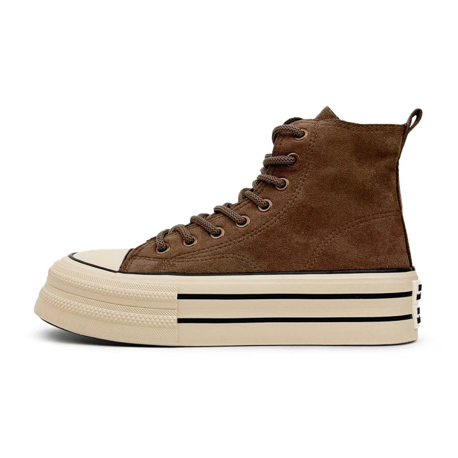 VASIBAEN Coverage Cushioning Coverage Cushioning High top Canvas Shoes Unisex Dark Brown