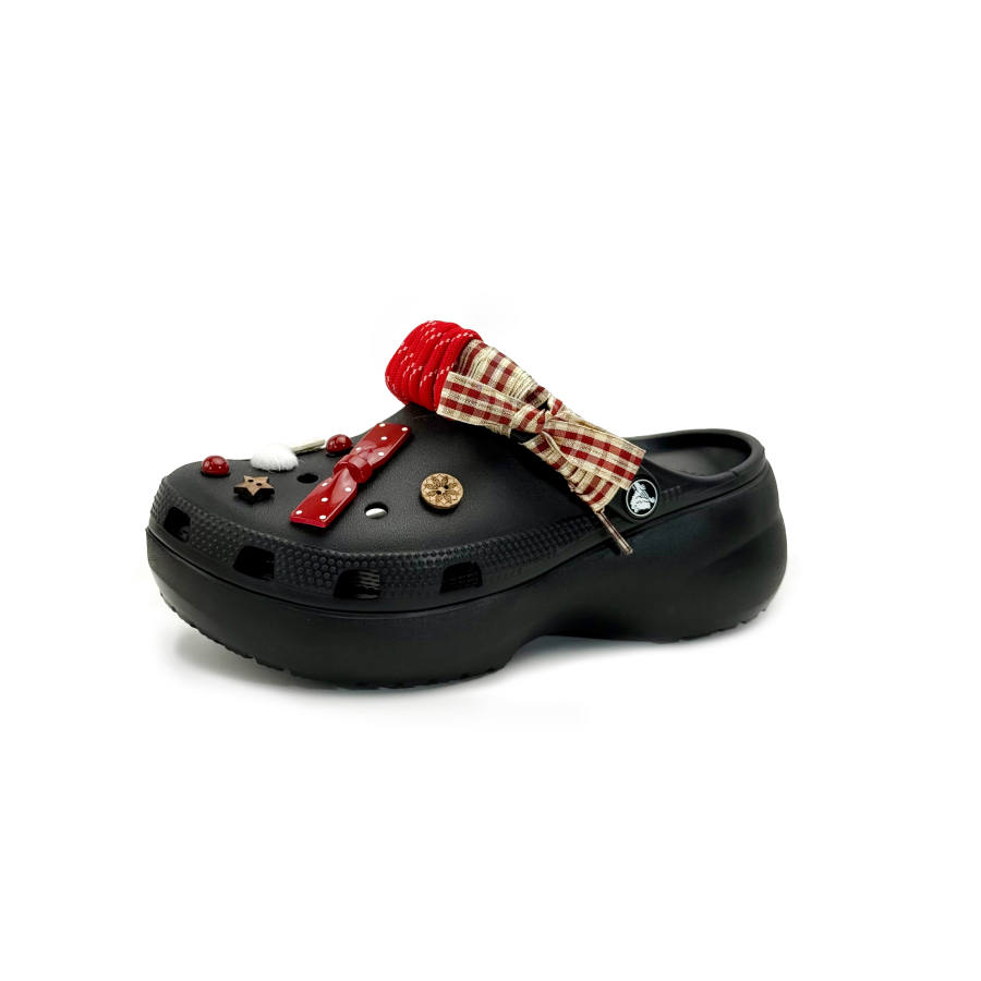 Crocs Crocs Classic Platform Clog Crush Clog EVA Clogs Unisex Black