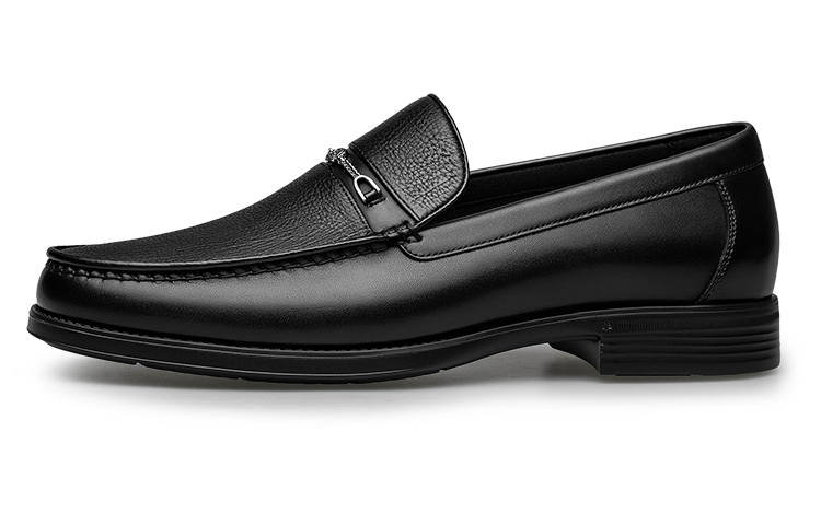 ZRO Casual Leather Shoes Men's Low Top Black
