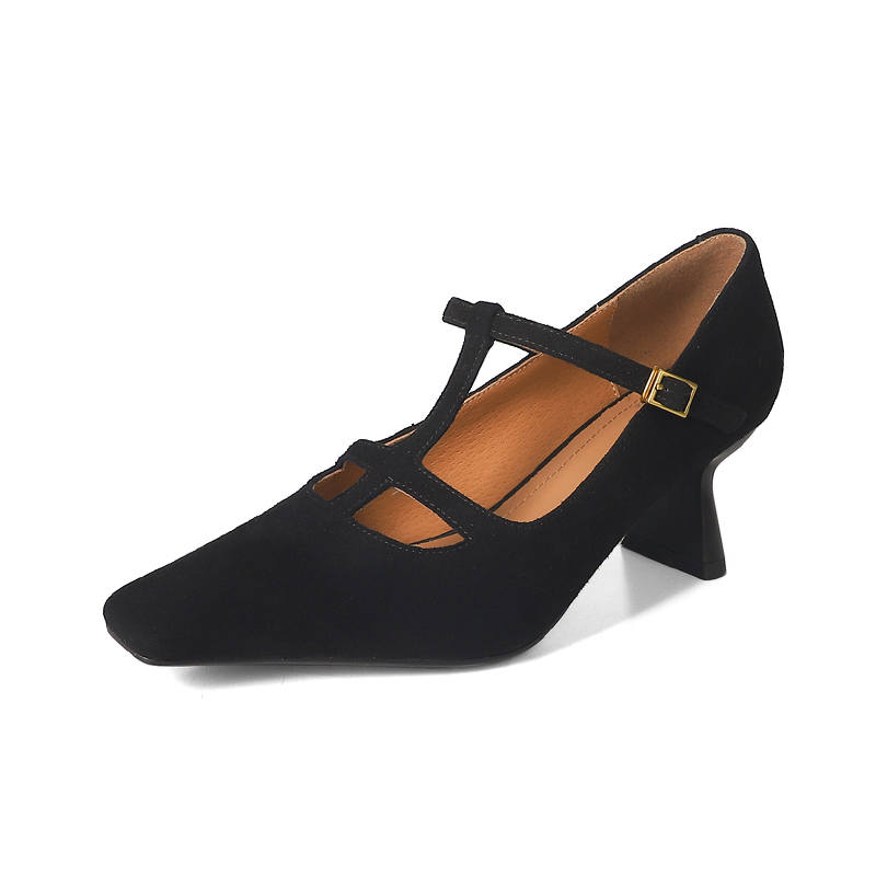 Echo&yolo Chunky Heel Mary Jane Shoes 6CM Women's