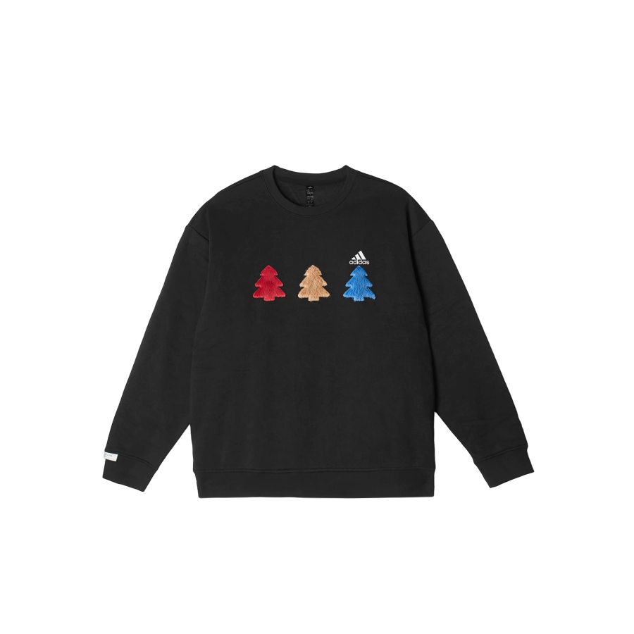 Adidas Adidas LABEL Sweatshirts Unisex Black Crew Neck Moderate