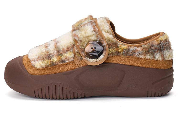 Joy&Mario Fleece Lined Slip on Platform Shoes Height Increasing Thermal Height Increasing Thermal Low top Casual Shoes