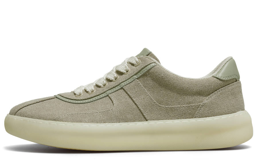 Desai Casual Shoes Men's Low Top Apricot, Khaki Green