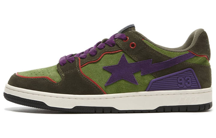 A BATHING APE A BATHING APE Bape Sta Sk8 'Green Dark Purple'
