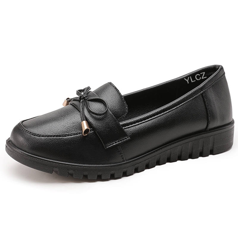 YILICHUANZHANG Top Grain Cow Leather Casual Shoes Women's Black