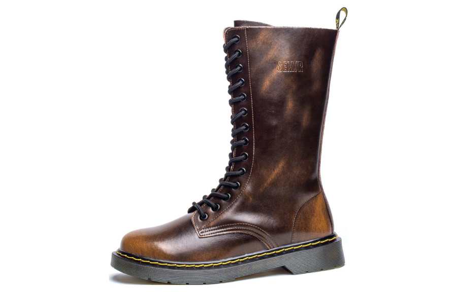 SEMIR SEMIR Combat Boots Men's Brown/Black/Burgundy