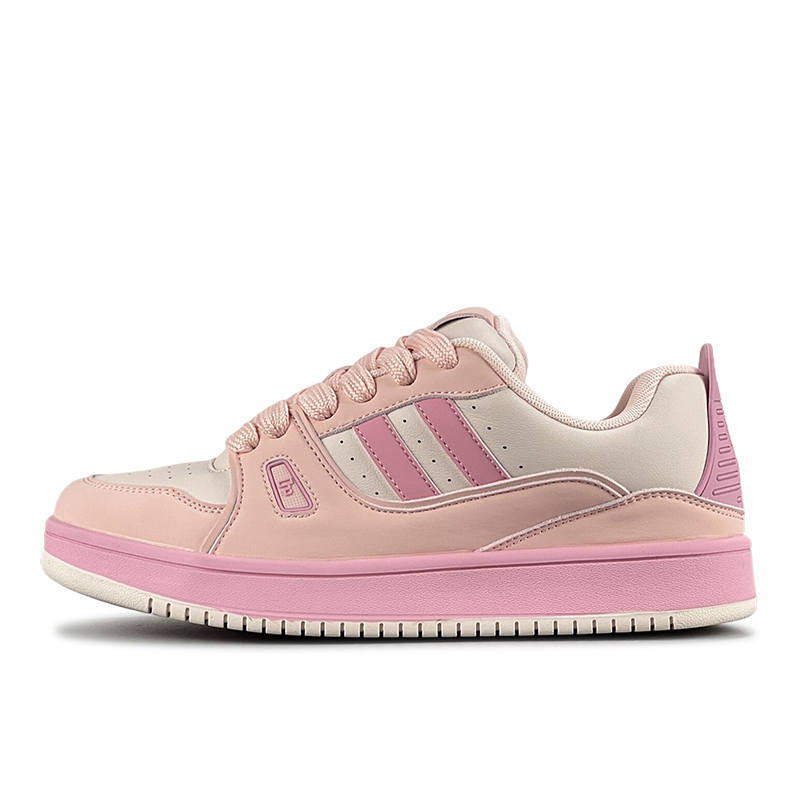 ZUIBANG Puffy Shoes Slip Resistant Abrasion Resistant Low top Skateboard Shoes Women's Cherry Blossom Pink