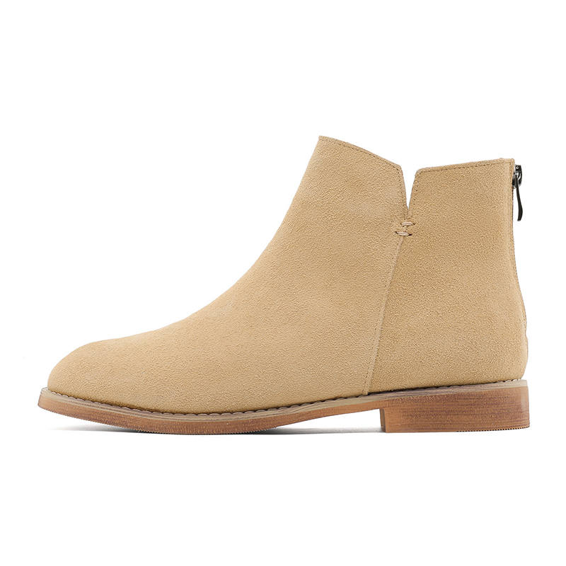 ZHENRAN ZHENRAN Artificial Leather Ankle Boots Men's Beige