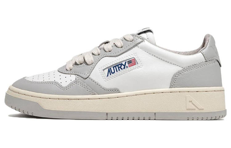 AUTRY AUTRY Medalist Leather Low Grey White