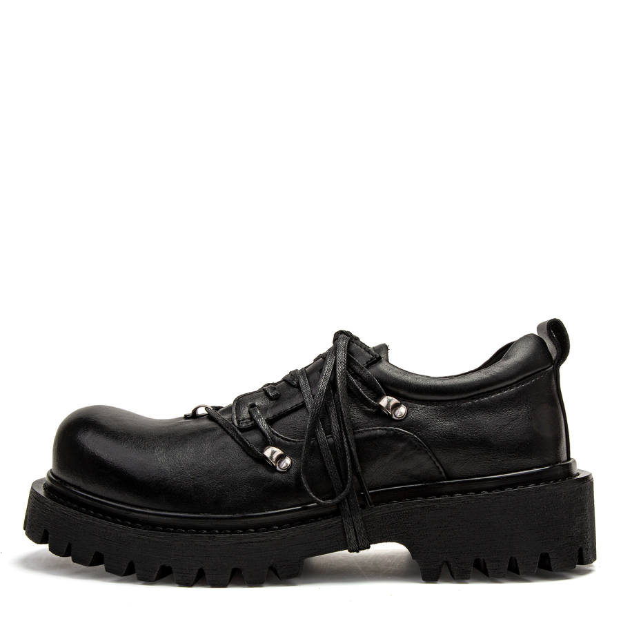 1997K Top Grain Cow Leather Low top Casual Shoes Unisex Black