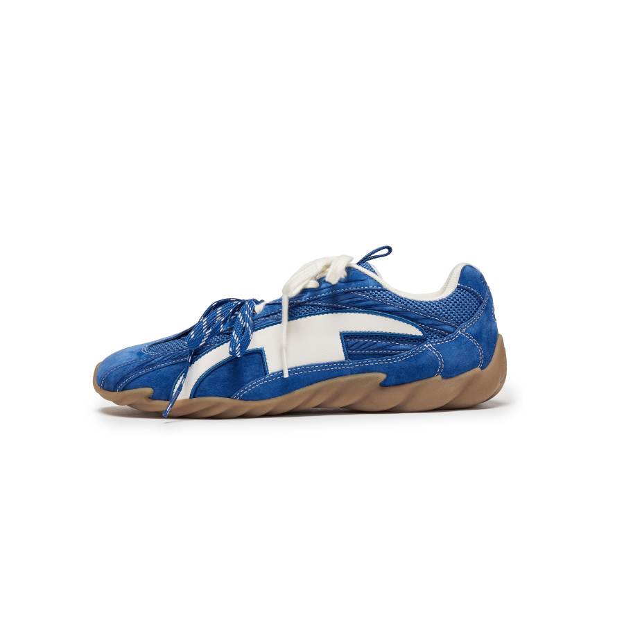 Champion Textile, Synthetic Leather Low top Casual Shoes Men's Starlight Sapphire Blue/Milk White