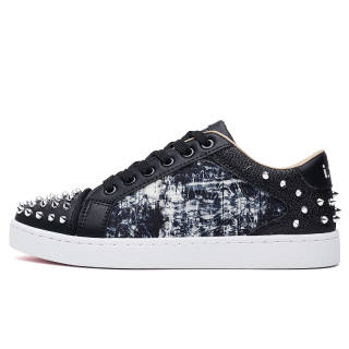 I.30 Pu Low top Skateboard Shoes Men's Black Cyan