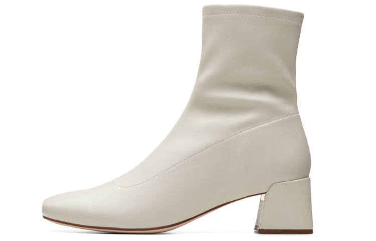 Clarks Sheepskin Ankle Boots Women's White