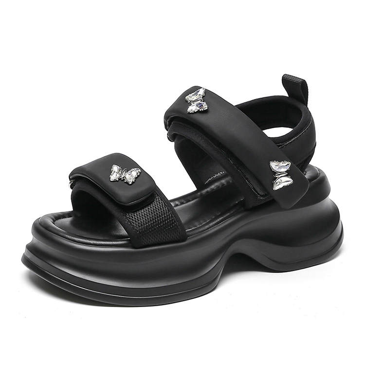 WOOS BOBO Versatile Casual Lightweight Beach Shoes One Strap Sandals 6CM Women's