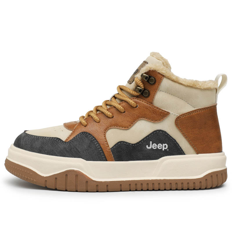 Jeep Coverage Abrasion Resistant Lightweight Slip Resistant Mid top Skateboard Shoes Men's