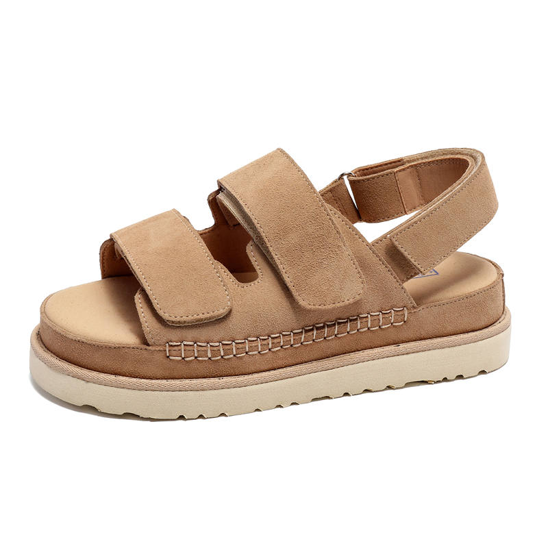 SHUPATE Beach Sandals Unisex Khaki/Chestnut/Black