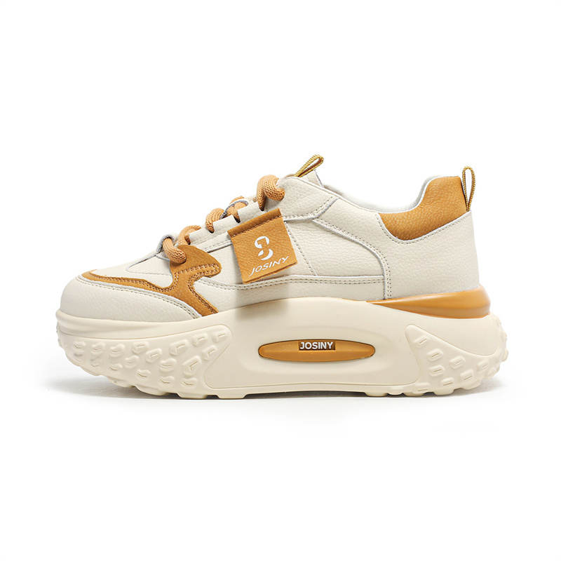 JOSINY Synthetic Leather Cushioning Height Increasing Low top Casual Shoes 5.5cm Women's
