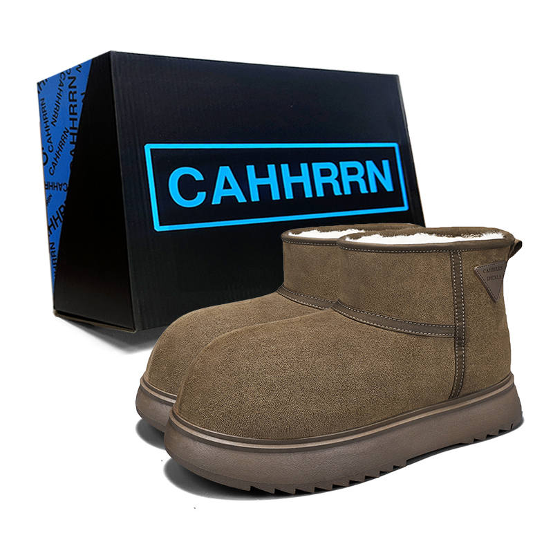 CAHHRRN CAHHRRN Suede Thermal Short Snow Boots Unisex