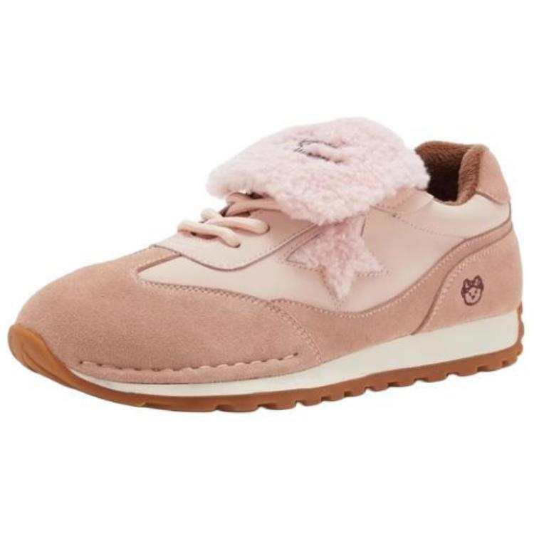 Teenie Weenie Synthetic Leather Abrasion Resistant Abrasion Resistant Low top Skateboard Shoes Women's Pink
