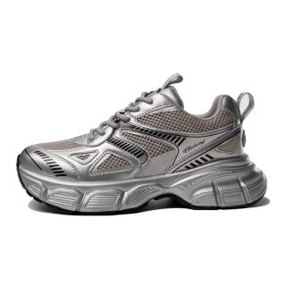 EBLIS HUNGI Mesh Low top Chunky Sneakers Women's Silver, Height Increasing