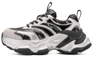 EBLAN Fabric Low top Chunky Sneakers Women's Black