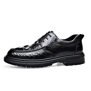 EGCHI Men's Casual Shoes Men's Low Top Black/Brown