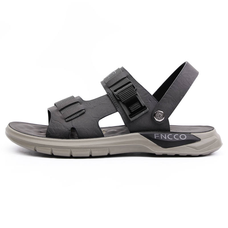 SHENGDAQISHI Microfiber Leather Classic And Versatile Beach Sandals Men's