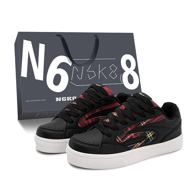 N6K8 Slip Resistant Abrasion Resistant Slip Resistant Abrasion Resistant Low top Skateboard Shoes Unisex