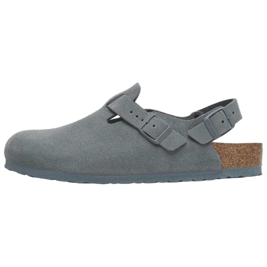 Birkenstock Tokio Suede Low top Casual Shoes Unisex Gray Narrow