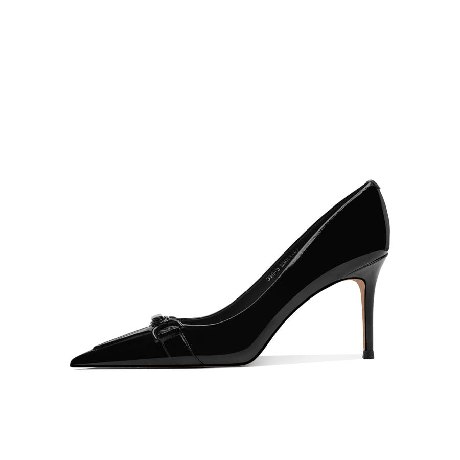 Shesrim Patent Leather Slim Heel High Heels 7cm Women's