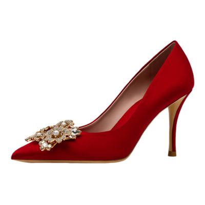 Houseofavenues Slim Heel High Heels Women's Red