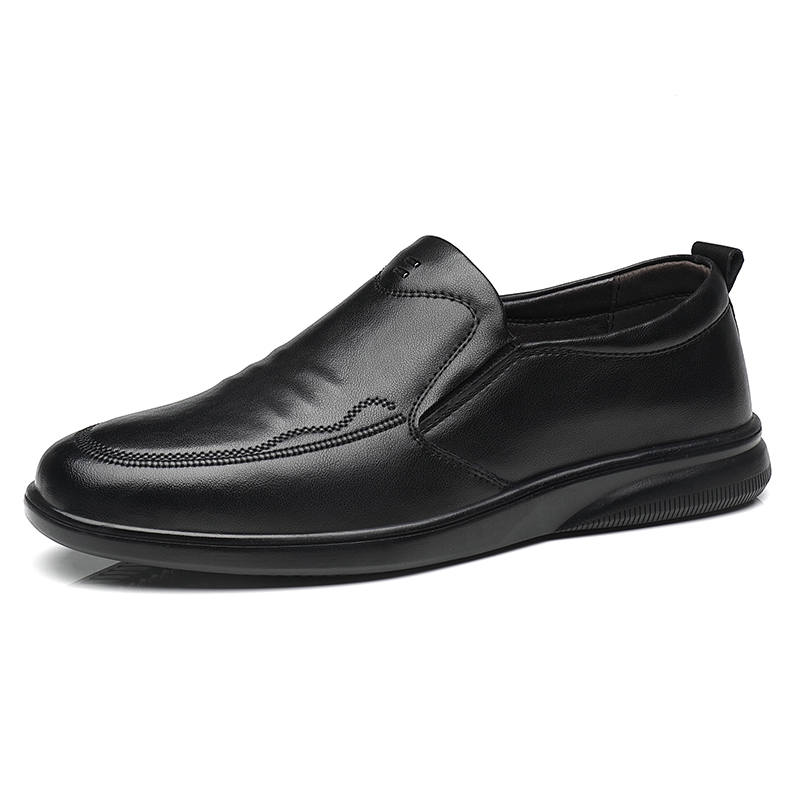 FANKE8°DU Casual Leather Shoes Men's Low Top Black