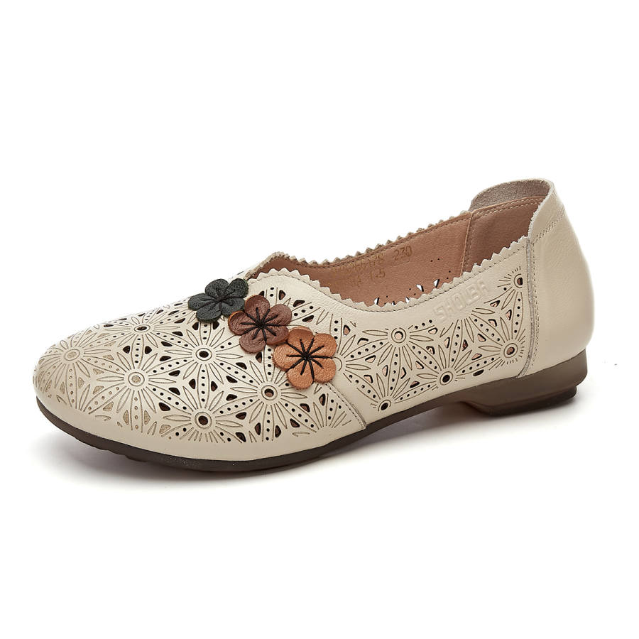 SHOUBA Cow Leather Casual Shoes Women's