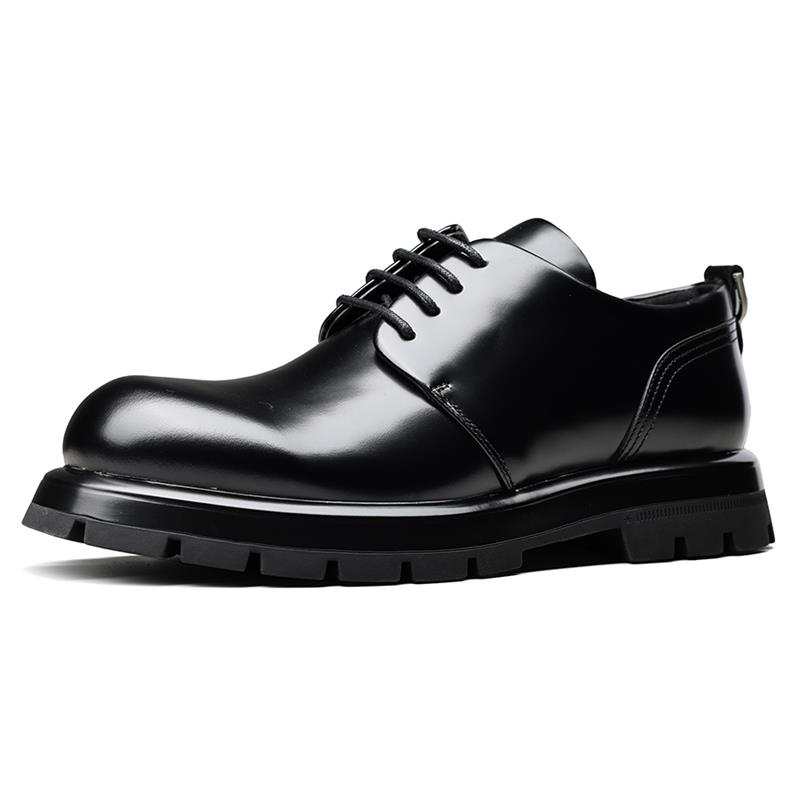 Bansley Top Grain Cow Leather Dress Shoes Men's Black