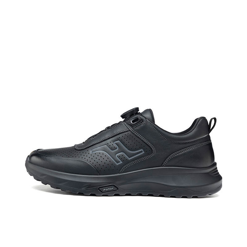 HARSON HARSON Cow Leather Low top Casual Shoes Men's Black