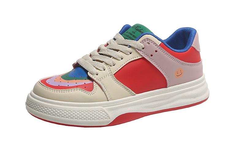 QITUMAUL Pu Lightweight Low top Skateboard Shoes Women's