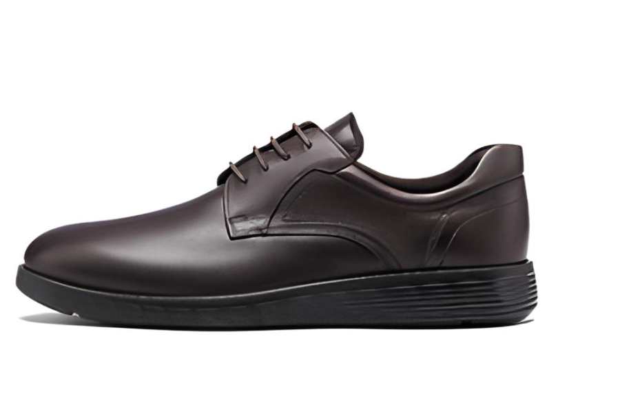 Ecco Ecco Casual Leather Shoes Men's Low Top Mocha