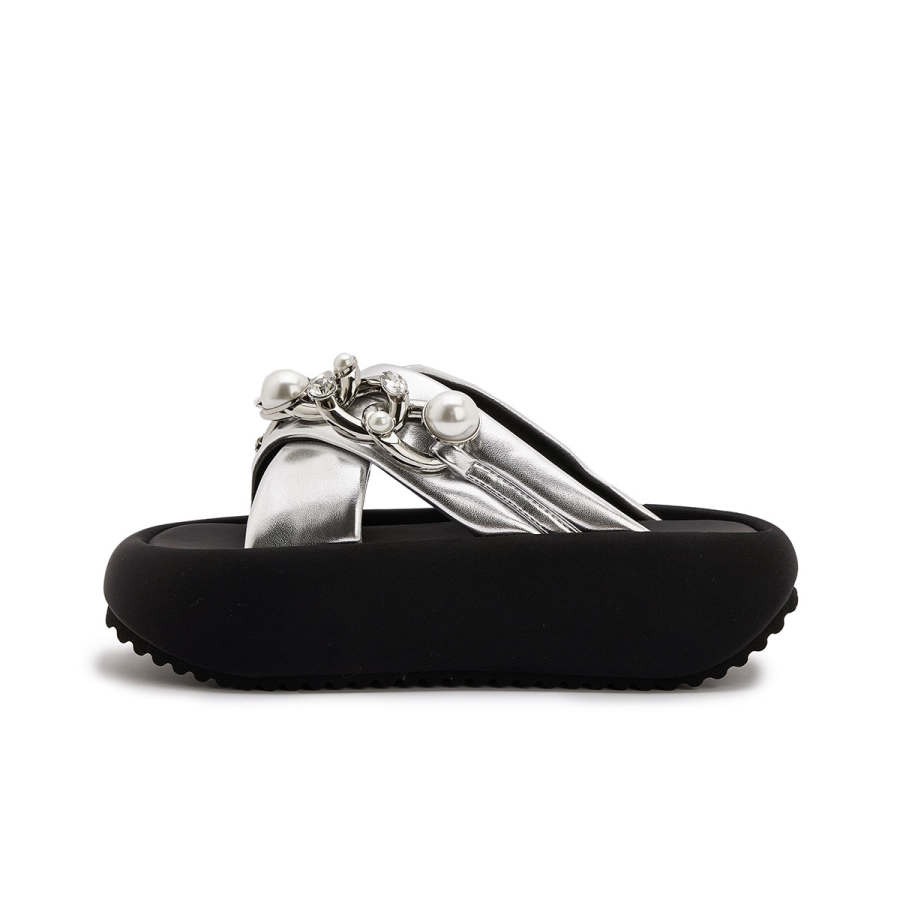 ST&SAT ST&SAT Slide Slippers Women's Silver, Black