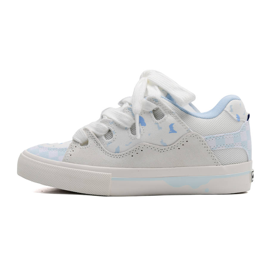ABCIO Low top Skateboard Shoes Women's Cream Blue